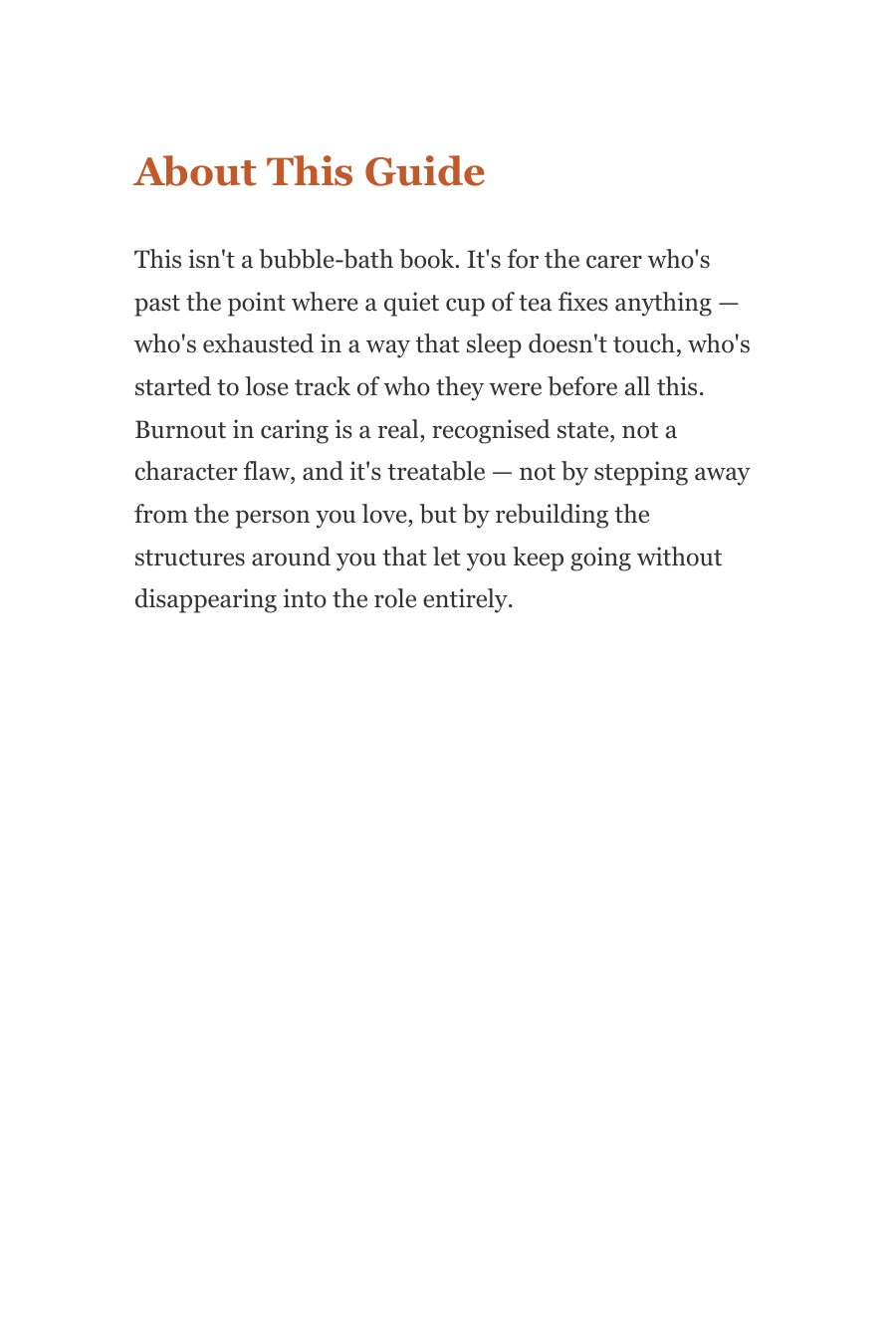 Carer Burnout Recovery — Getting Yourself Back (Ebook)