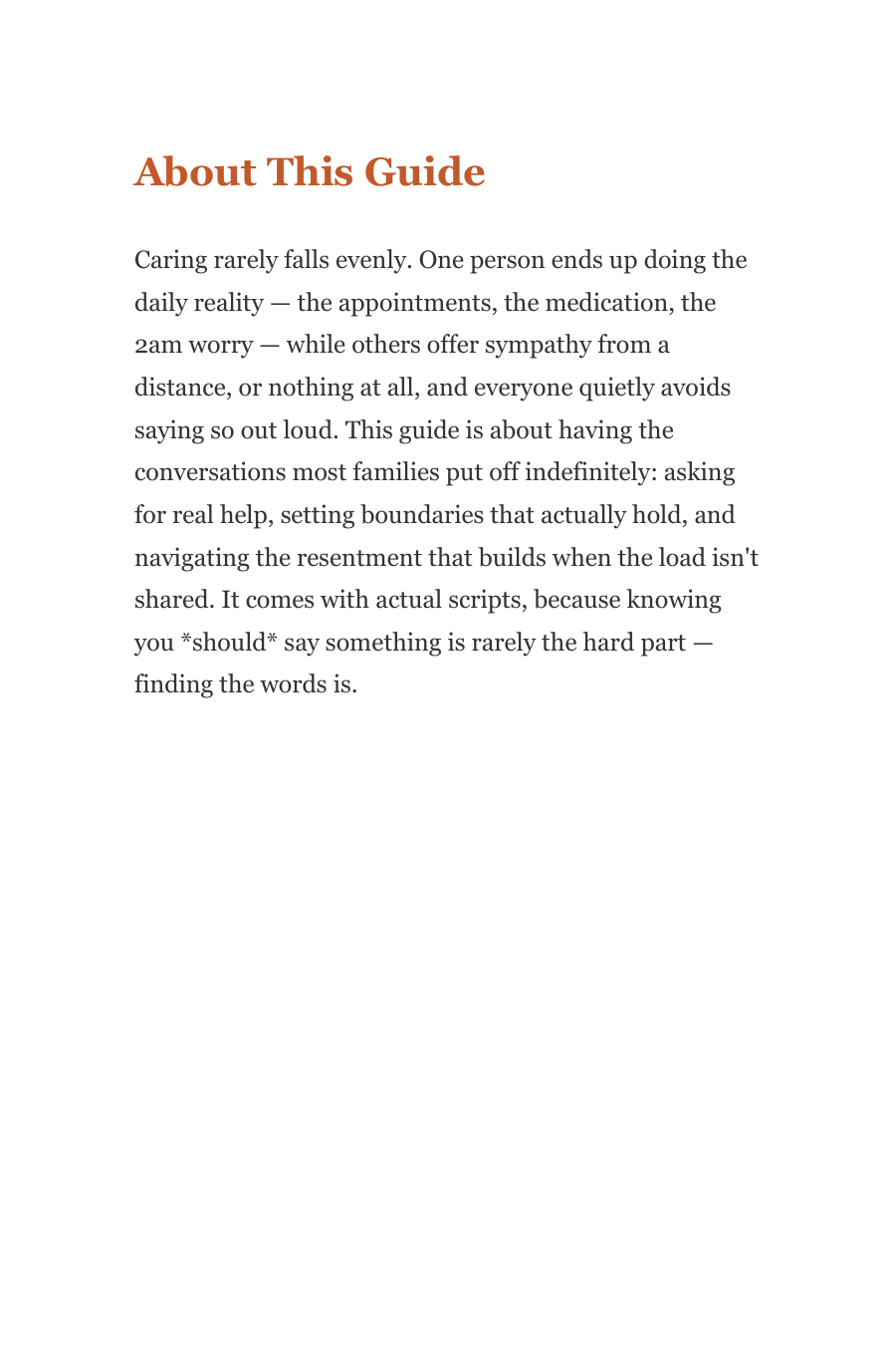 Talking to Family About Care — Scripts, Boundaries & Getting Real Help (Ebook)