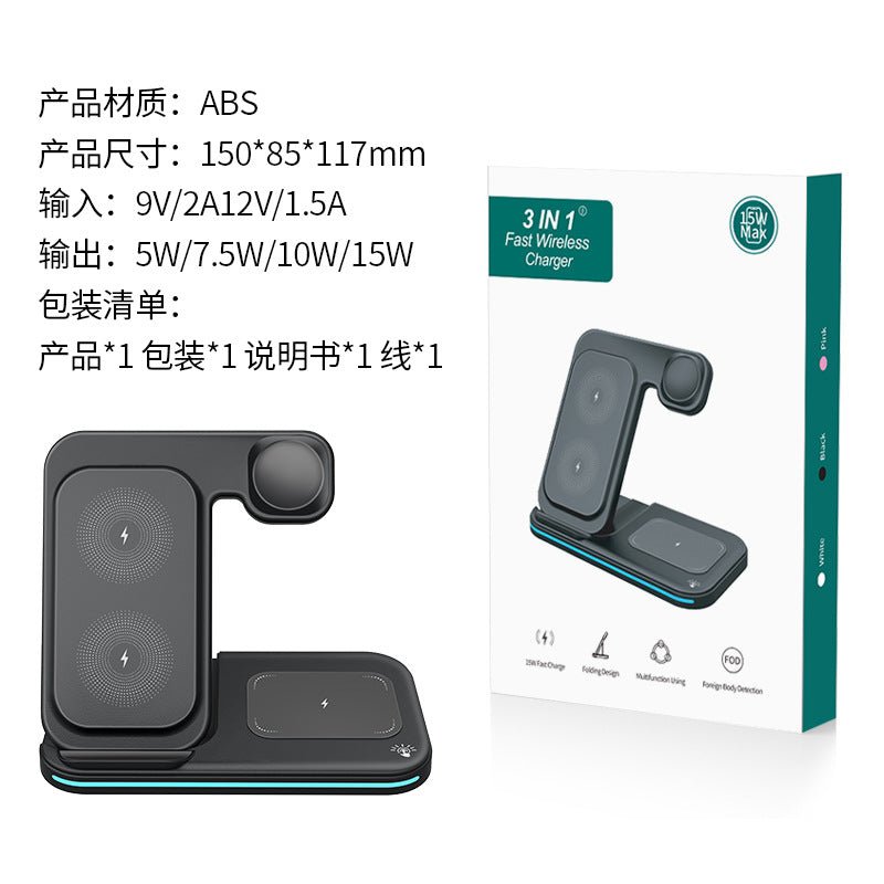 3-in-1 Wireless Charger for Carers – Charge Phone, Earbuds & Smartwatch Simultaneously - FamilyCarers.store