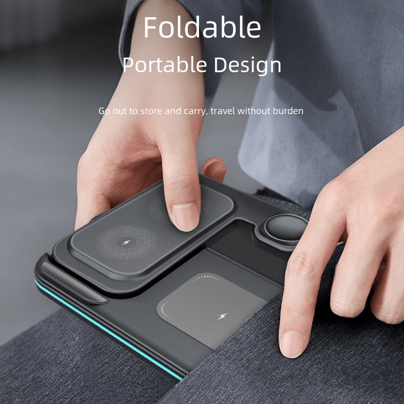 3-in-1 Wireless Charger for Carers – Charge Phone, Earbuds & Smartwatch Simultaneously - FamilyCarers.store