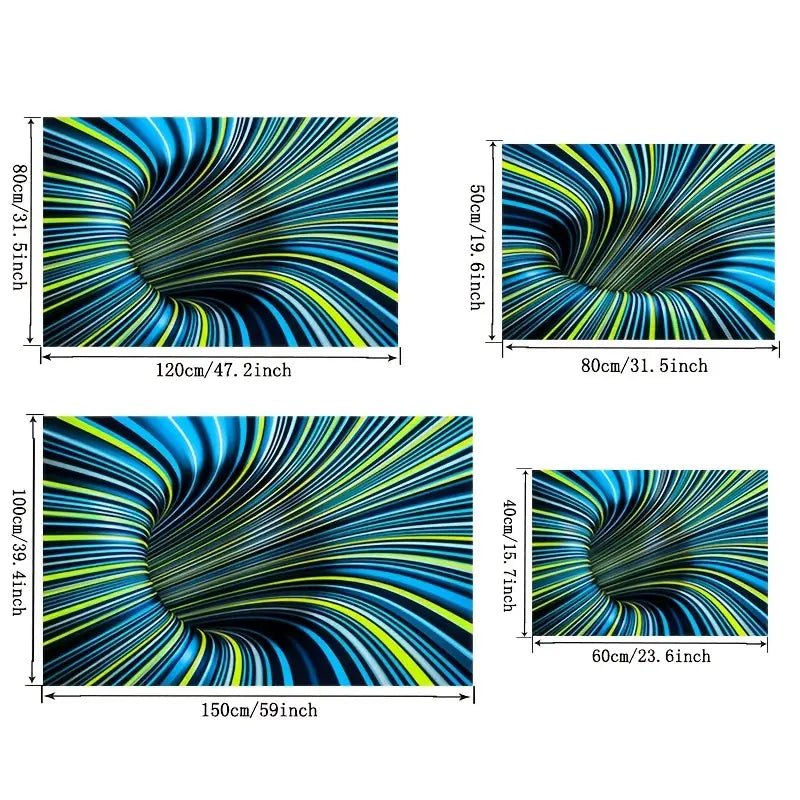 3D Illusion Abstract Non-slip Decorative Rug (1pc) - FamilyCarers.store