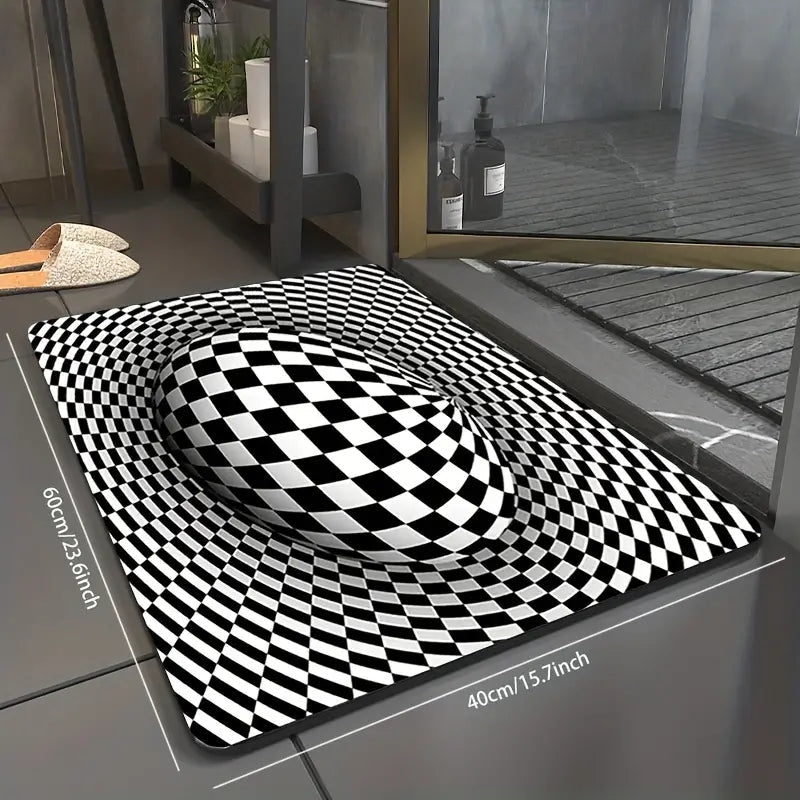 3D Illusion Area Rug - Abstract Geometric Design - FamilyCarers.store