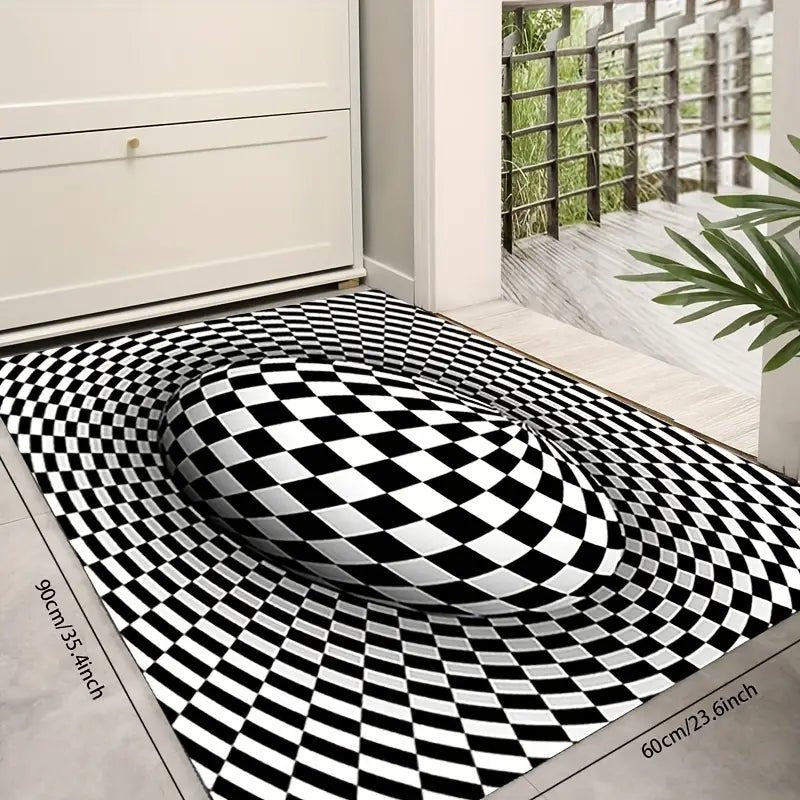 3D Illusion Area Rug - Abstract Geometric Design - FamilyCarers.store