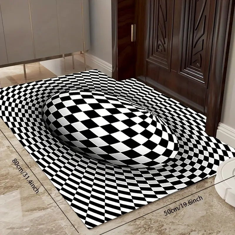 3D Illusion Area Rug - Abstract Geometric Design - FamilyCarers.store