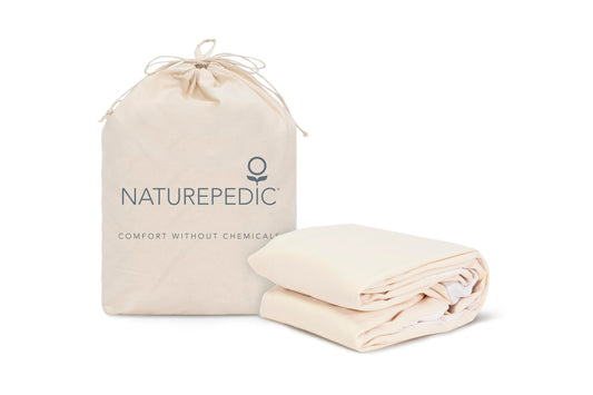 Naturepedic Organic Waterproof Mattress Protector – GOTS Certified, Breathable, 9"-16" Deep Pocket – Single XL / Care Bed Size – Chemical-Free Incontinence Protection
