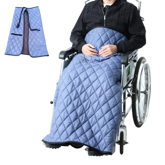 PRIPRAEECK Wheelchair Blanket Wheelchair Blankets for Adults with Thickened 3 Layers PlushOutdoor Wheelchair Lap Blanket for Elderly Thick Warm Knee Lap Blankets for wheelchairs (Lightblue)