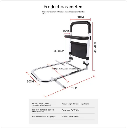 Bedside Armrest Safety Support for Elderly — Bed Grab Rail