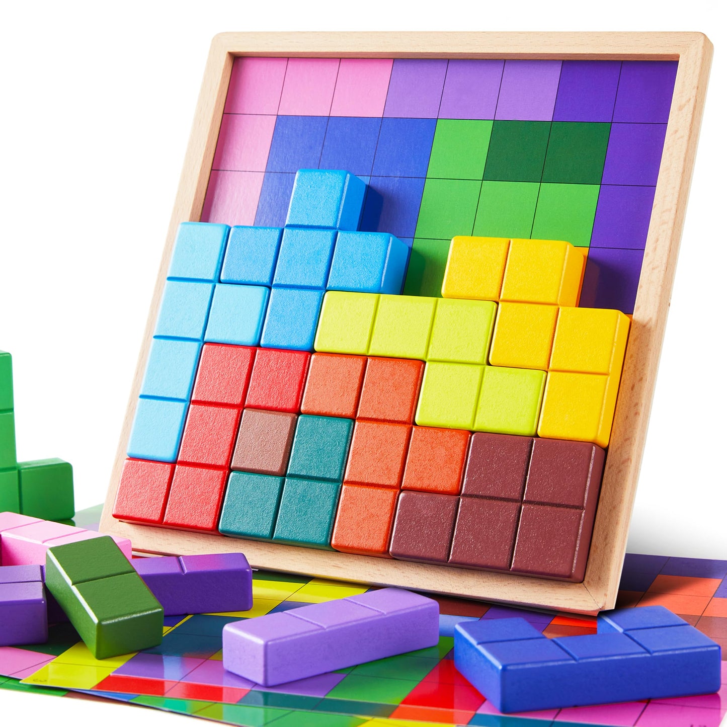 Wooden Tile Matching Game for Elderly with Dementia — 26 Templates, 15 Pieces