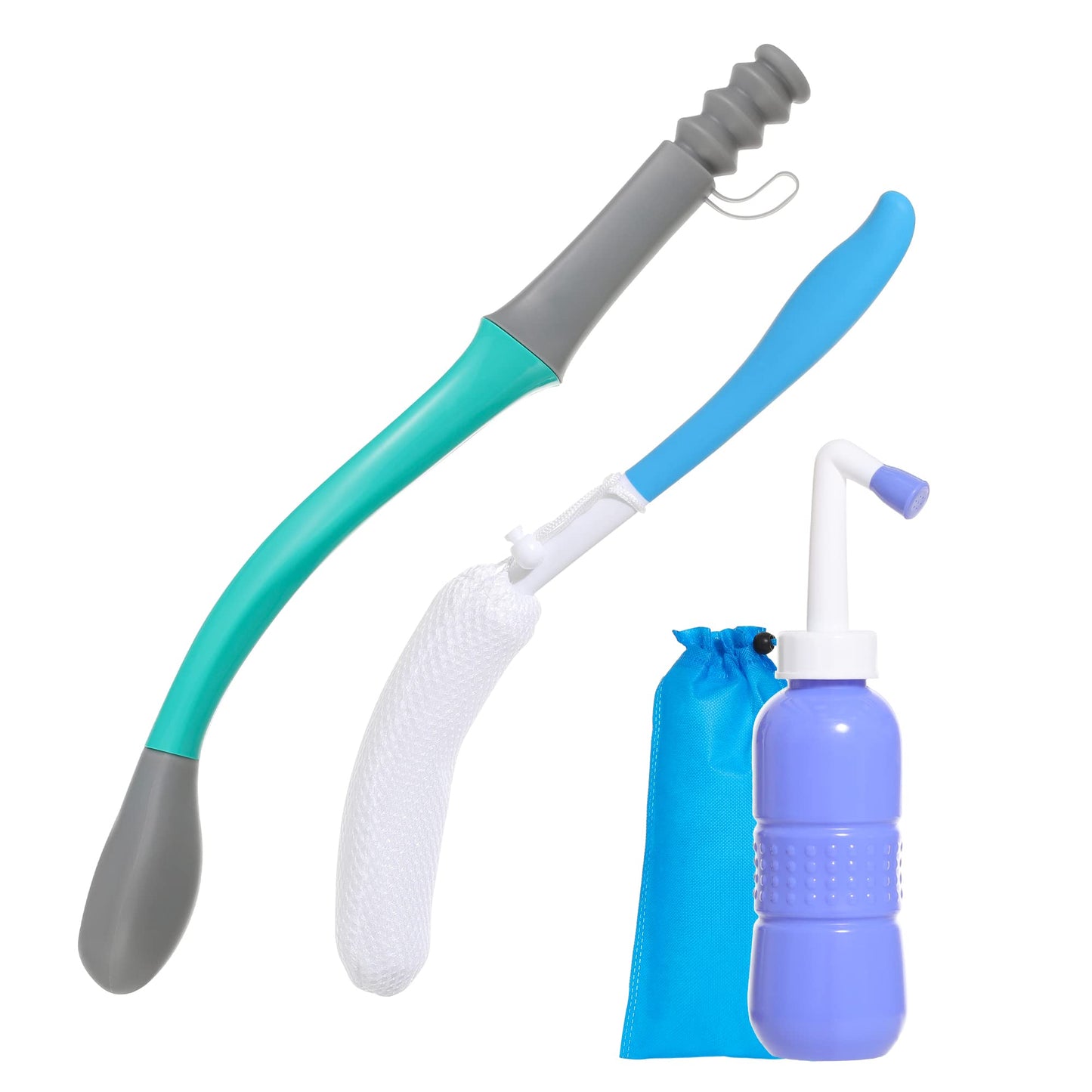 Toilet Aid Set for Elderly & Disabled — 4 Piece Personal Hygiene Kit