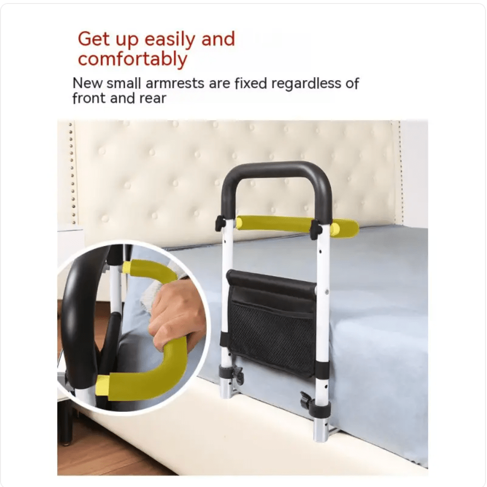 Bedside Armrest Safety Support for Elderly — Bed Grab Rail - FamilyCarers.store
