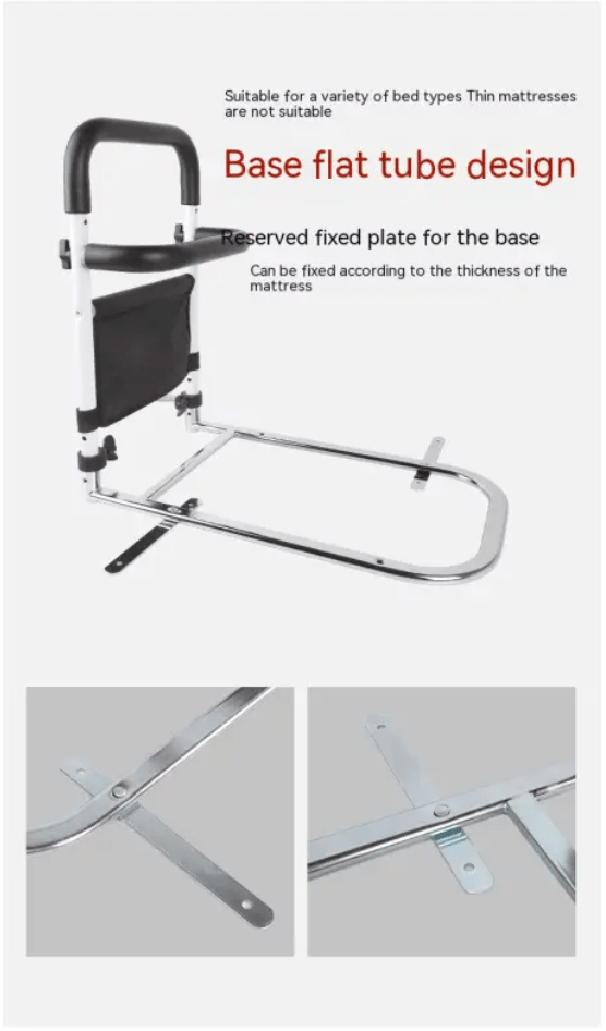 Bedside Armrest Safety Support for Elderly — Bed Grab Rail - FamilyCarers.store