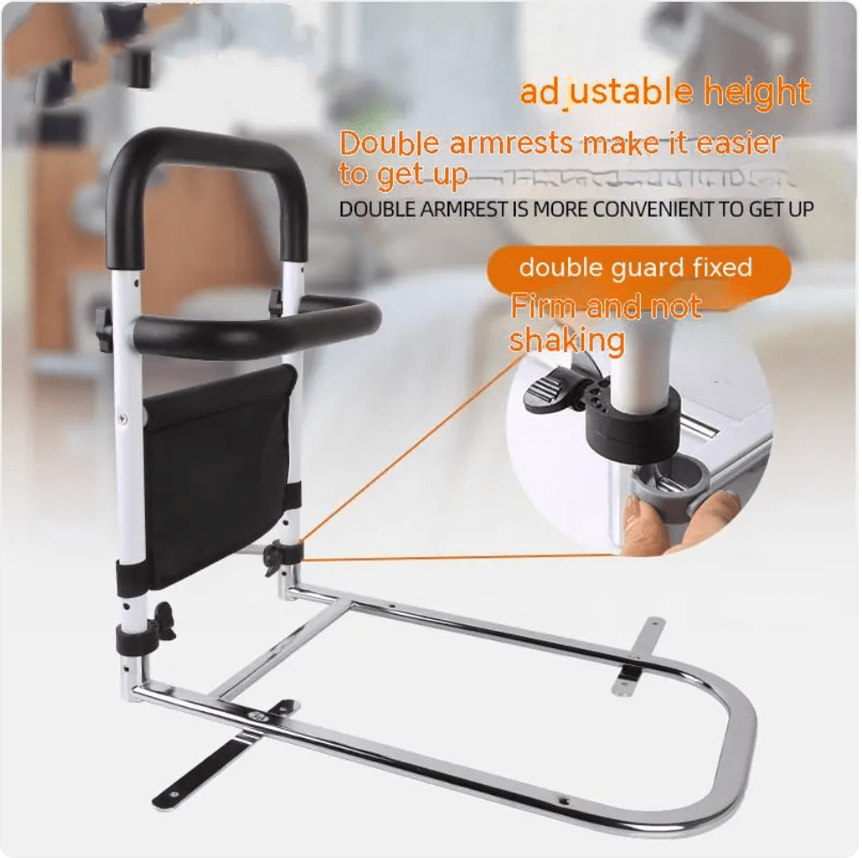 Bedside Armrest Safety Support for Elderly — Bed Grab Rail - FamilyCarers.store