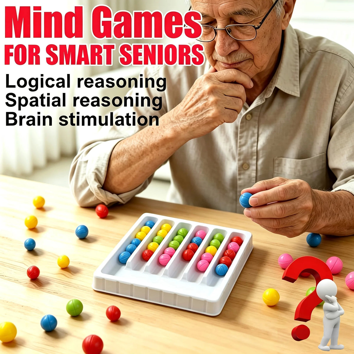Brain Teaser Puzzle Kit for Seniors – Gentle Memory Activity Game - FamilyCarers.store