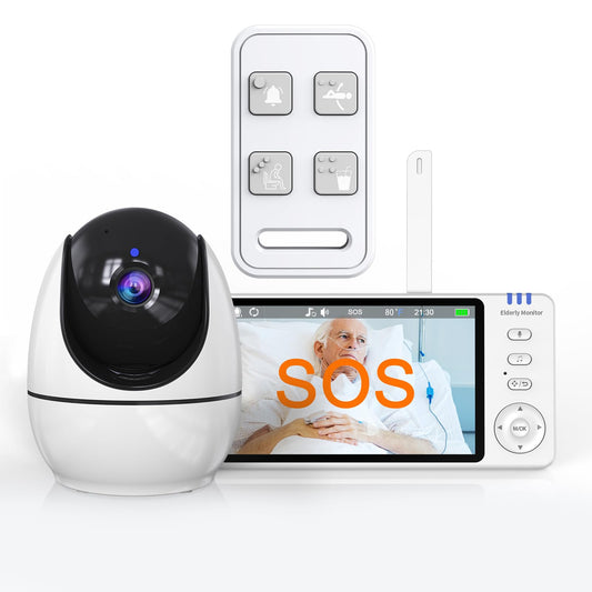 Elderly Monitor with Camera & 5" Screen — No WiFi Needed