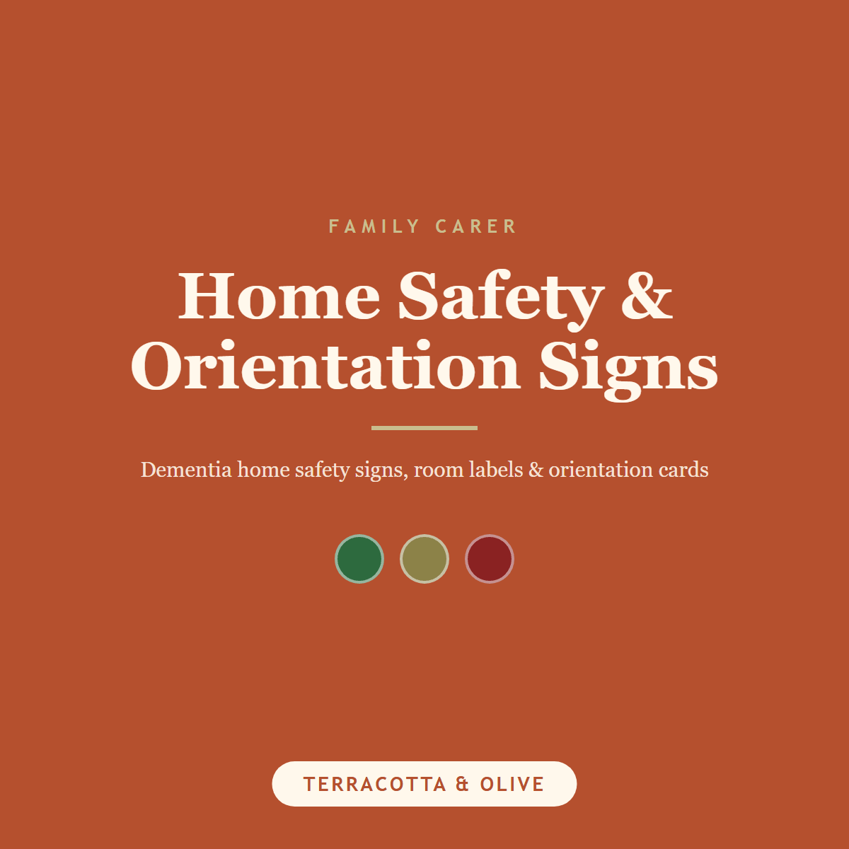 Dementia Home Safety & Orientation Signs — Printable Pack - FamilyCarers.store