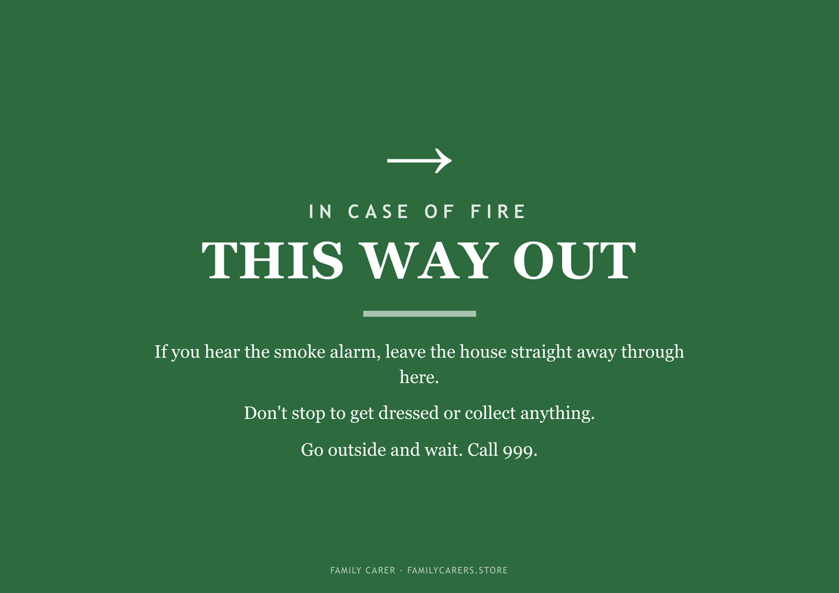Dementia Home Safety & Orientation Signs — Printable Pack - FamilyCarers.store