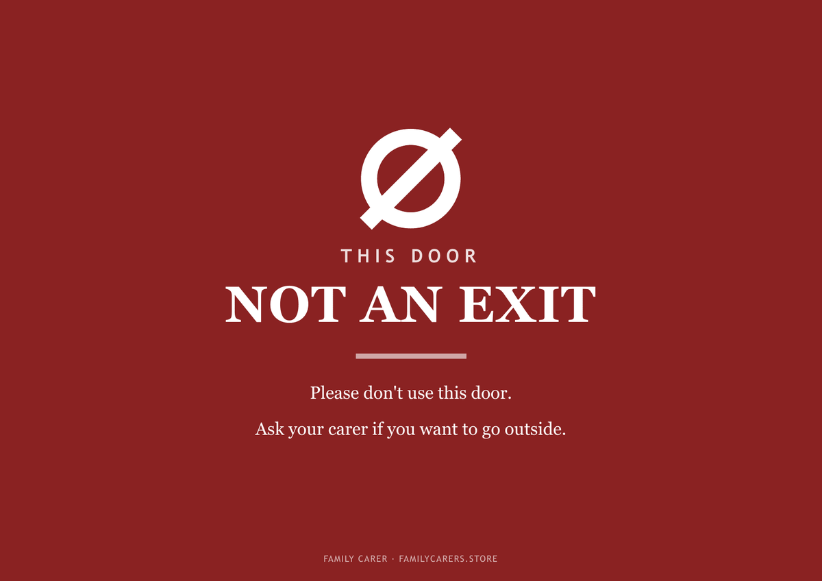 Dementia Home Safety & Orientation Signs — Printable Pack - FamilyCarers.store