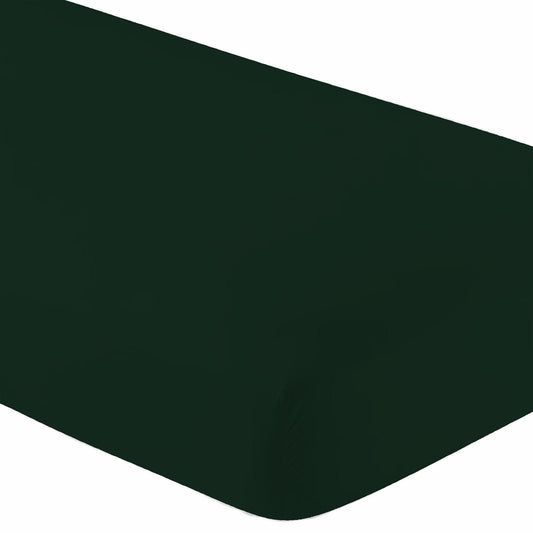 Hospital & Care Bed Fitted Sheet – 100% Cotton, Single XL (36"x80"), 10" Deep Pocket – Home Care & Adjustable Bed Bedding (Hunter Green)