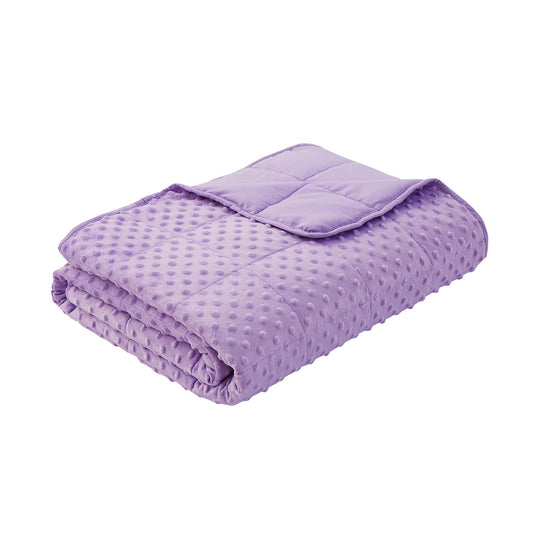 Weighted Blanket for Adults – 20lbs, 60"x80", Premium Glass Beads, Bubble Pressure Design – Anxiety & Sleep Aid – Carer Wellbeing Gift (Purple)