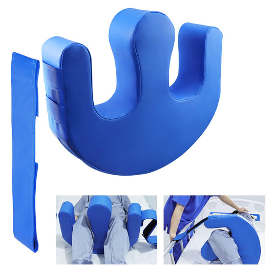 U-Shaped Patient Turning Pillow for Bedridden Elderly — Foam with Removable Straps