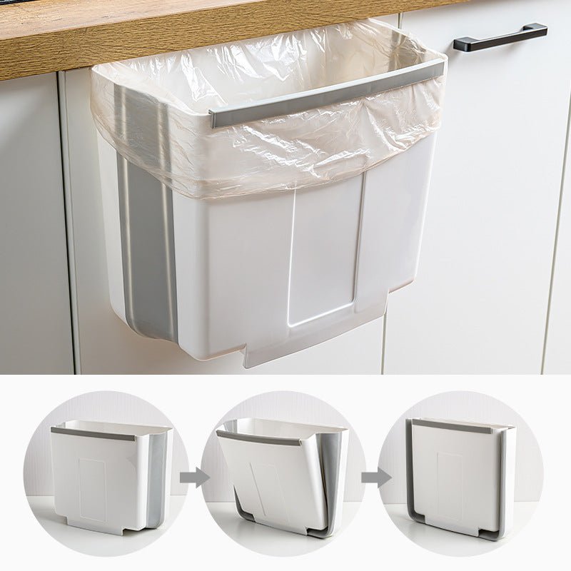 Foldable Kitchen Trash Bin for Cabinet Door Storage - FamilyCarers.store
