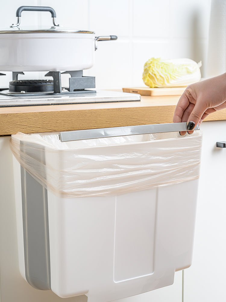 Foldable Kitchen Trash Bin for Cabinet Door Storage - FamilyCarers.store