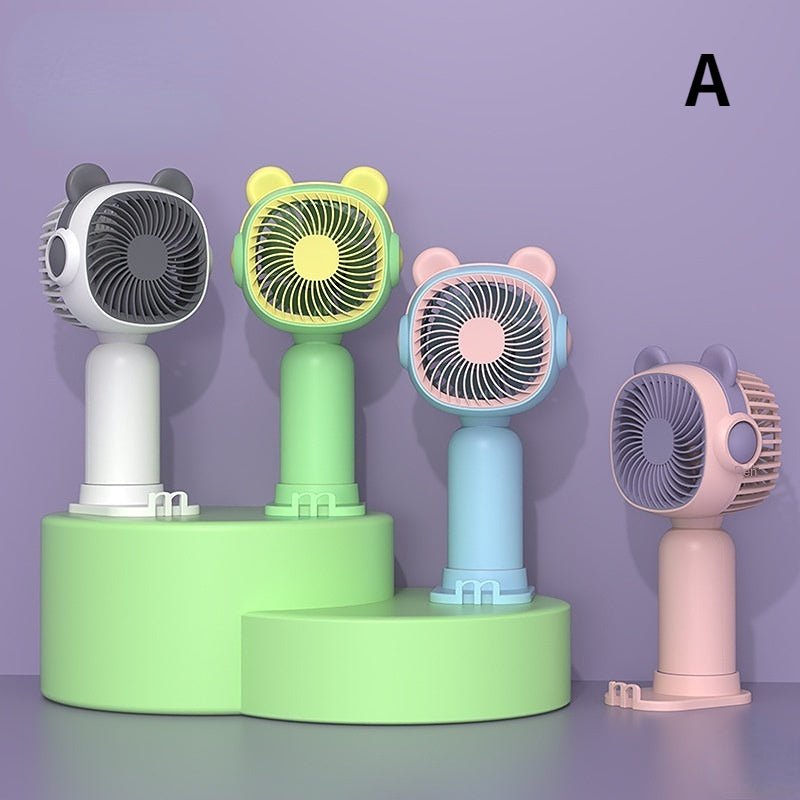 Mini USB Handheld Fan for Carers – Portable Cooling Fan with Phone Holder, USB Rechargeable - FamilyCarers.store