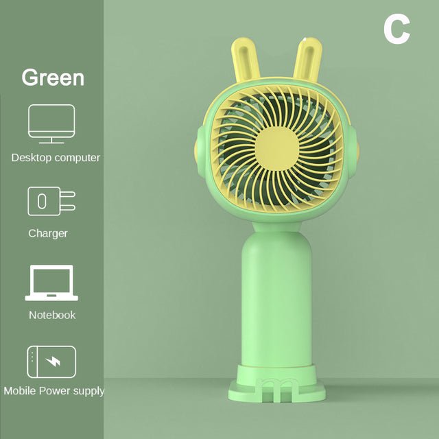 Mini USB Handheld Fan for Carers – Portable Cooling Fan with Phone Holder, USB Rechargeable - FamilyCarers.store