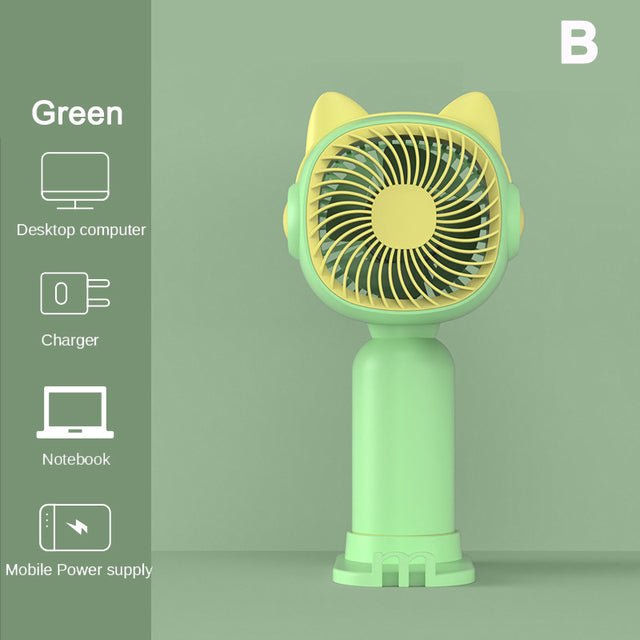 Mini USB Handheld Fan for Carers – Portable Cooling Fan with Phone Holder, USB Rechargeable - FamilyCarers.store