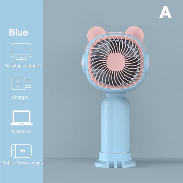 Mini USB Handheld Fan for Carers – Portable Cooling Fan with Phone Holder, USB Rechargeable - FamilyCarers.store