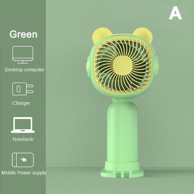 Mini USB Handheld Fan for Carers – Portable Cooling Fan with Phone Holder, USB Rechargeable - FamilyCarers.store