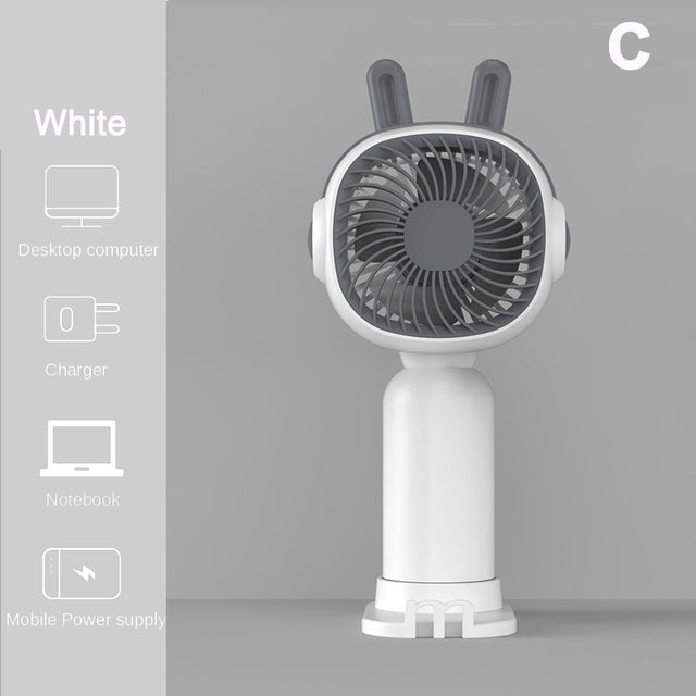 Mini USB Handheld Fan for Carers – Portable Cooling Fan with Phone Holder, USB Rechargeable - FamilyCarers.store