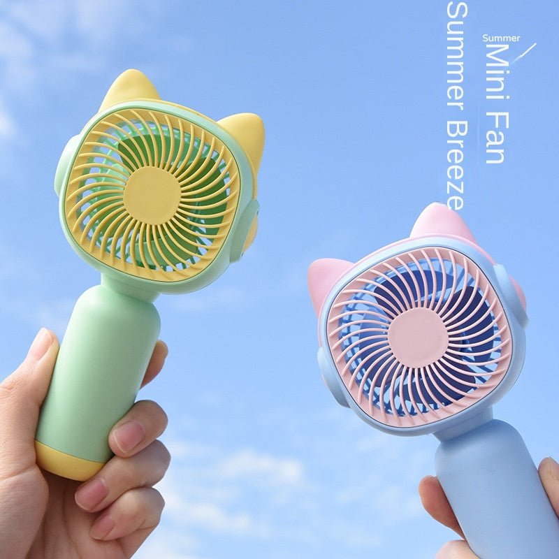 Mini USB Handheld Fan for Carers – Portable Cooling Fan with Phone Holder, USB Rechargeable - FamilyCarers.store