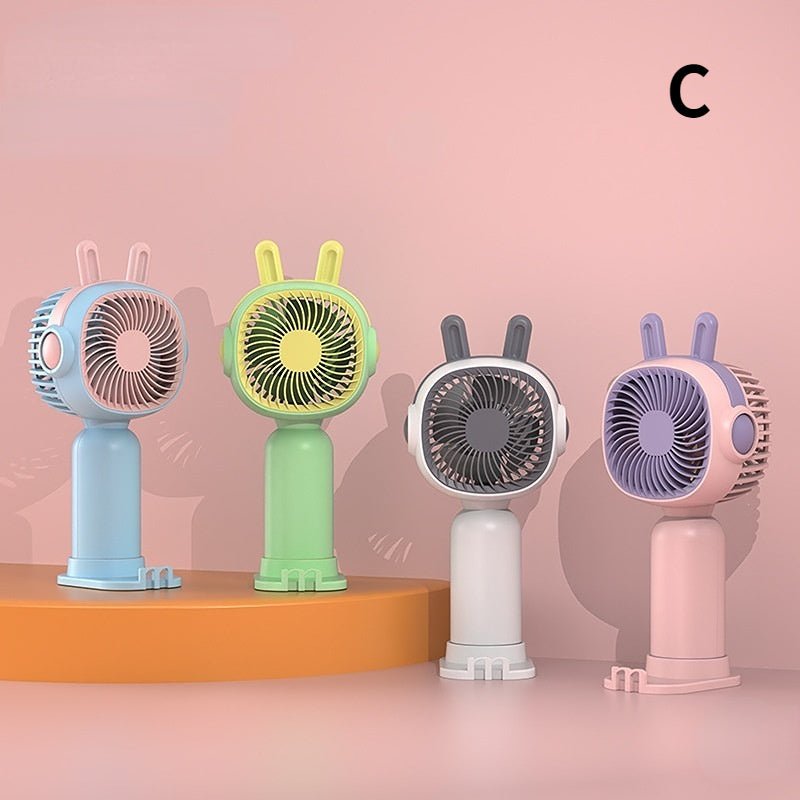 Mini USB Handheld Fan for Carers – Portable Cooling Fan with Phone Holder, USB Rechargeable - FamilyCarers.store