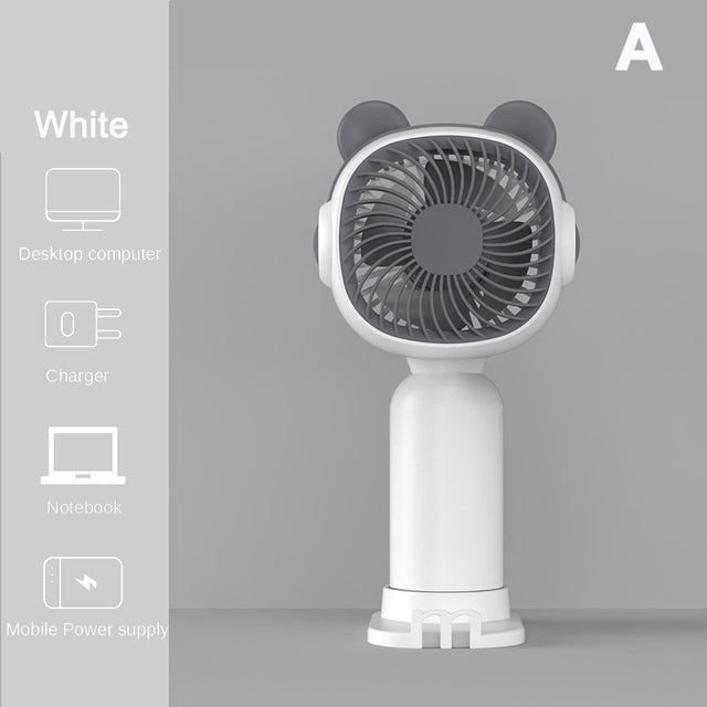 Mini USB Handheld Fan for Carers – Portable Cooling Fan with Phone Holder, USB Rechargeable - FamilyCarers.store