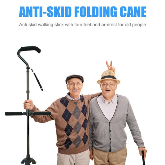 Multifunctional Aluminum Folding Walking Cane for Seniors - FamilyCarers.store
