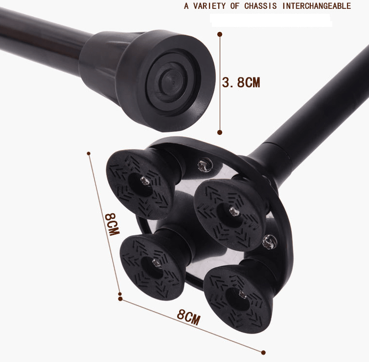 Multifunctional Four-Legged Cane with Light for Seniors - FamilyCarers.store