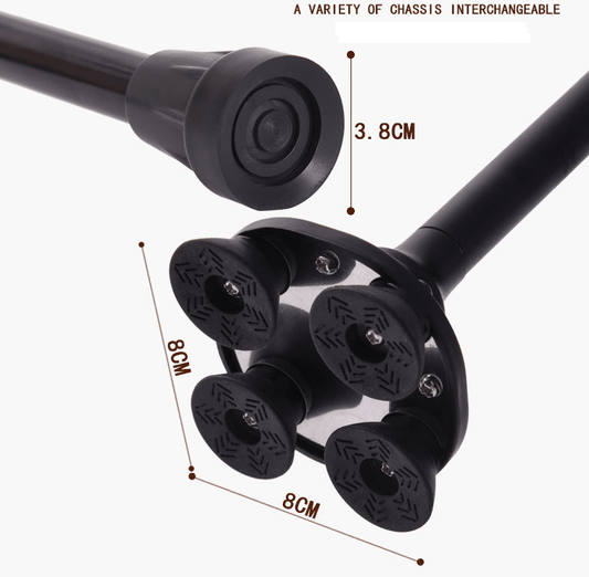 Multifunctional Four-Legged Cane with Light for Seniors - FamilyCarers.store