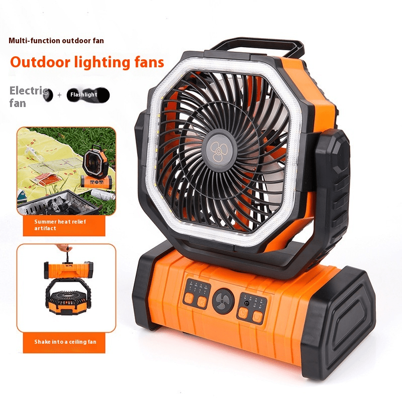 Portable Power Bank Fan with LED Light for Carers – Outdoor, Camping & Care Use - FamilyCarers.store