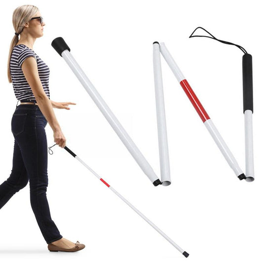 Reflective Adjustable Folding Cane for Visually Impaired - FamilyCarers.store