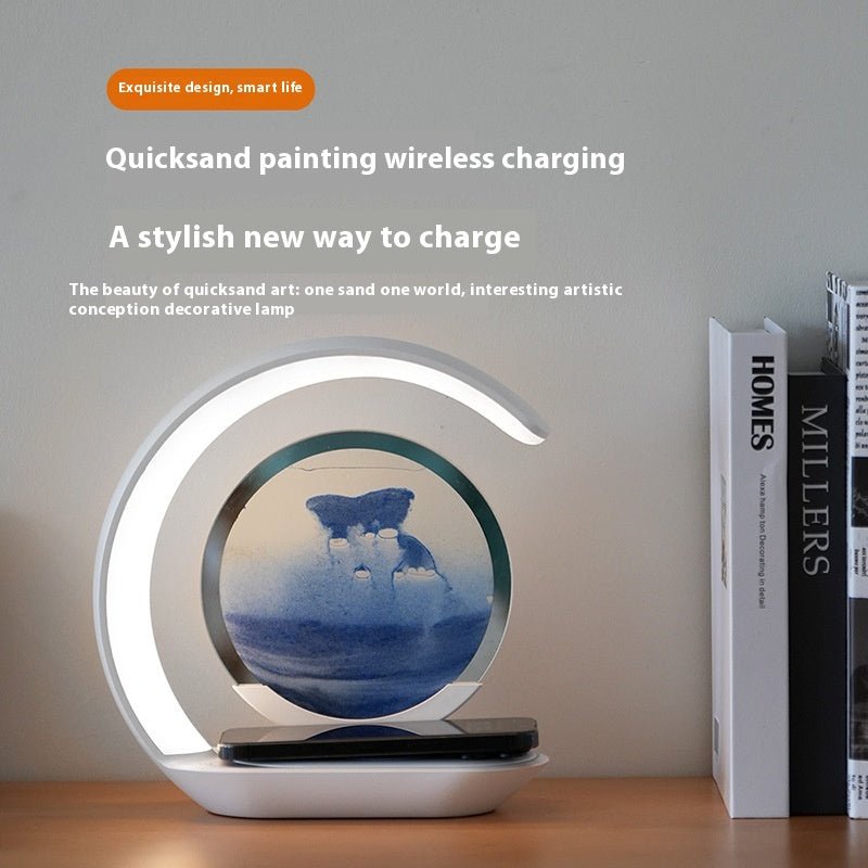 Sand Art Wireless Charging Night Light – Calming Bedside Lamp for Carers & Elderly - FamilyCarers.store