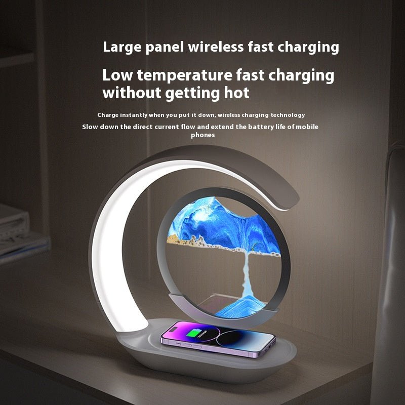 Sand Art Wireless Charging Night Light – Calming Bedside Lamp for Carers & Elderly - FamilyCarers.store