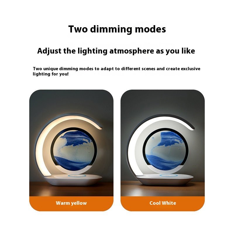 Sand Art Wireless Charging Night Light – Calming Bedside Lamp for Carers & Elderly - FamilyCarers.store