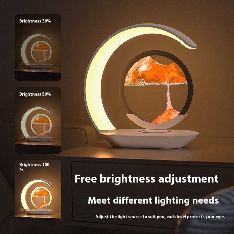 Sand Art Wireless Charging Night Light – Calming Bedside Lamp for Carers & Elderly - FamilyCarers.store