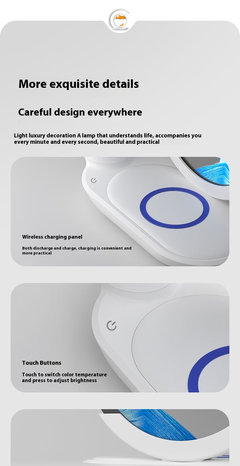 Sand Art Wireless Charging Night Light – Calming Bedside Lamp for Carers & Elderly - FamilyCarers.store