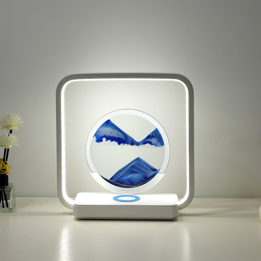 Sand Art Wireless Charging Night Light – Calming Desktop Lamp for Carers & Elderly - FamilyCarers.store