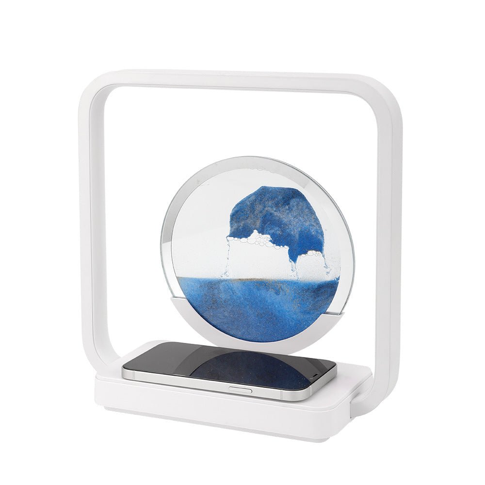 Sand Art Wireless Charging Night Light – Calming Desktop Lamp for Carers & Elderly - FamilyCarers.store