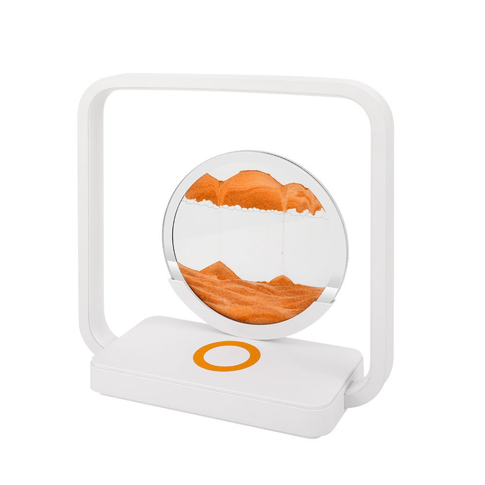 Sand Art Wireless Charging Night Light – Calming Desktop Lamp for Carers & Elderly - FamilyCarers.store