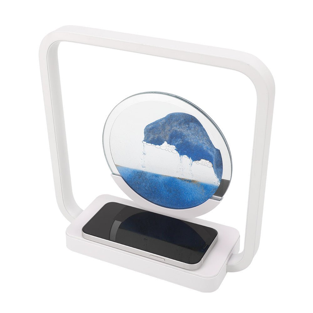 Sand Art Wireless Charging Night Light – Calming Desktop Lamp for Carers & Elderly - FamilyCarers.store