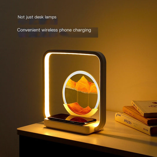 Sand Art Wireless Charging Night Light – Calming Desktop Lamp for Carers & Elderly - FamilyCarers.store